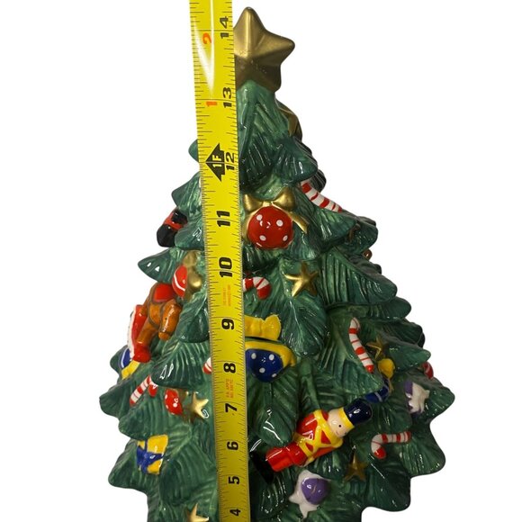 St. Nicholas Square Snowball Buddies Ceramic Christmas Tree Cookie Jar With Lid - Picture 8 of 13